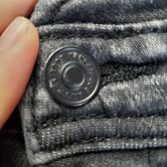 Kancan Jeans Womens 32 Gray High Rise Skinny Bleach Splatter Stretch Design - Picture 9 of 11